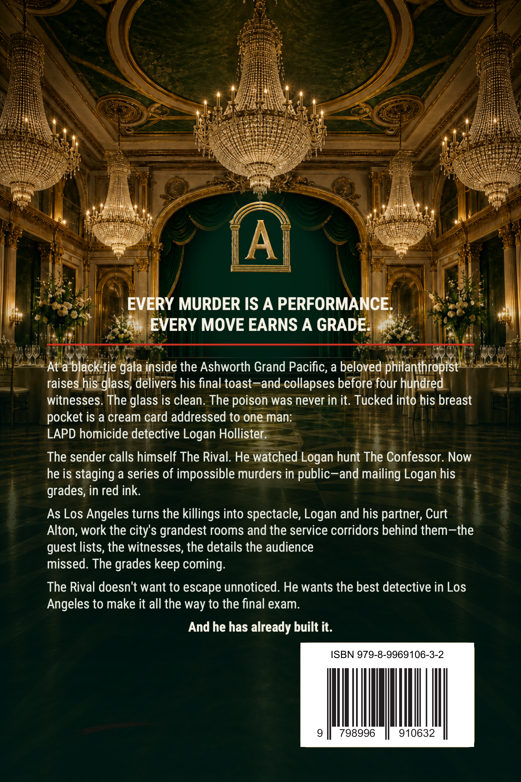 The Rival back cover, featuring the Ashworth ballroom and the book description